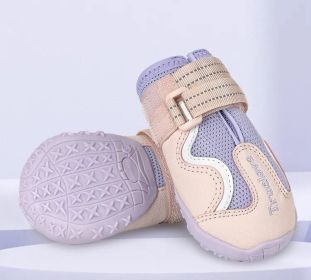 Pet dog walking shoes mesh breathable dog shoes (Color: Purple, size: Size1-3.5cm)